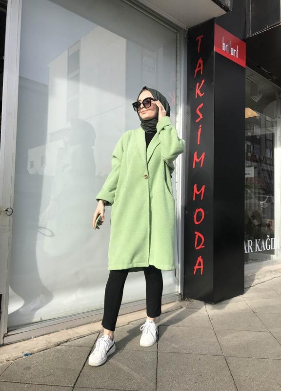 Tek%20Düğmeli%20Oversize%20Kaban