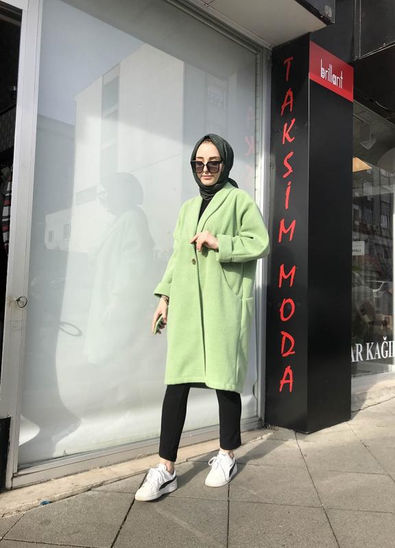 Tek%20Düğmeli%20Oversize%20Kaban