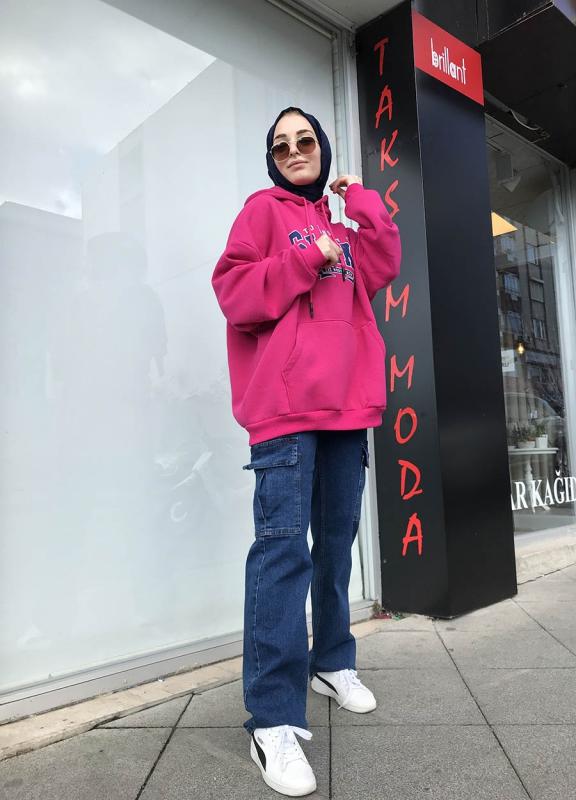 Slake%20%20Kapüşonlu%20Oversize%20Sweatshirt